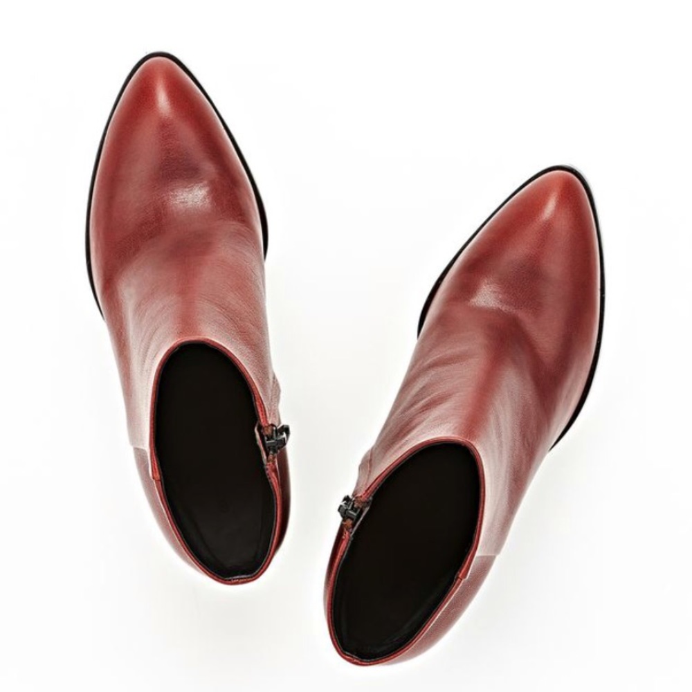 Alexander Wang Gabi dark red leather bootie 39 8.5 - Picture 2 of 8